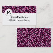 Roze Cheetah of Visitekaartje van luipaard (#BUS 0 (Voorkant / Achterkant)