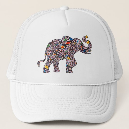 Roze-Cheetah-olifant Trucker Pet (Voorkant)