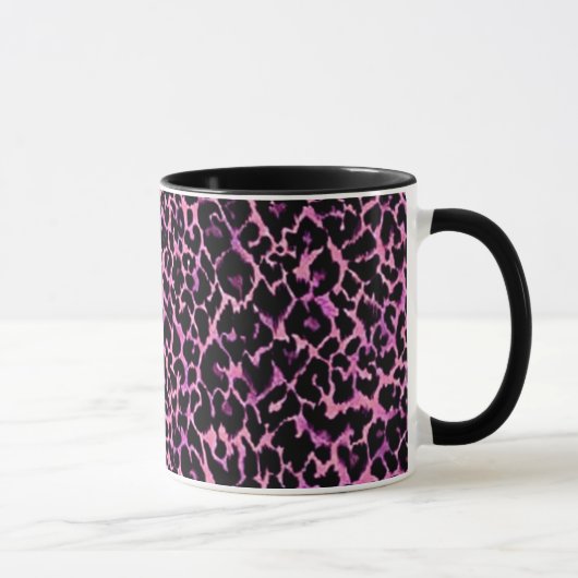 Roze Cheetah Pattern Mok (Rechts)