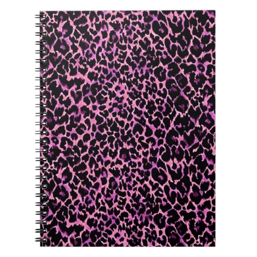 Roze Cheetah Pattern Notitieboek (Voorkant)