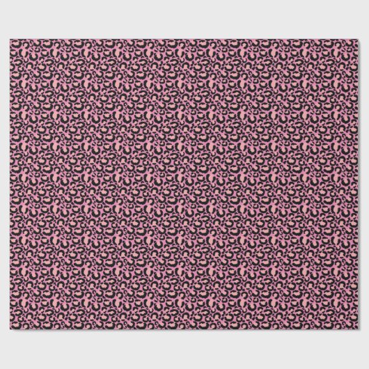 Roze Cheetah Print Cadeaupapier (Vlak)
