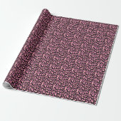 Roze Cheetah Print Cadeaupapier (Uitgerold)