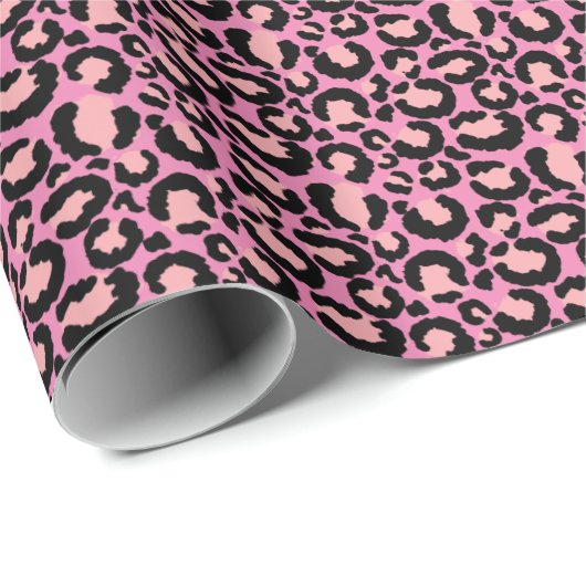 Roze Cheetah Print Cadeaupapier (Rol Hoek)