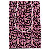 Roze Cheetah Print Medium Cadeauzakje (Voorkant)