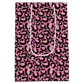 Roze Cheetah Print Medium Cadeauzakje (Achterkant)