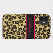 Roze Cheetah print persoonlijke telefoontas Case-Mate iPhone Case (Achterkant (horizontaal))