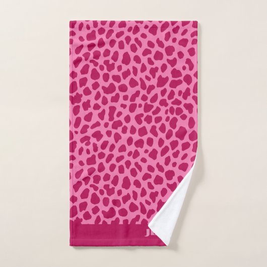 Roze Cheetah Print Trendy y y2k Retro Esthetische  Bad Handdoek (Handdoek)