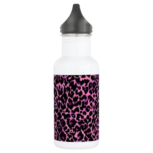 Roze Cheetah Roestvrij stalen fles (Links)