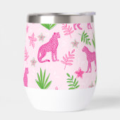 Roze Cheetah Roze Achtergrond (Links)