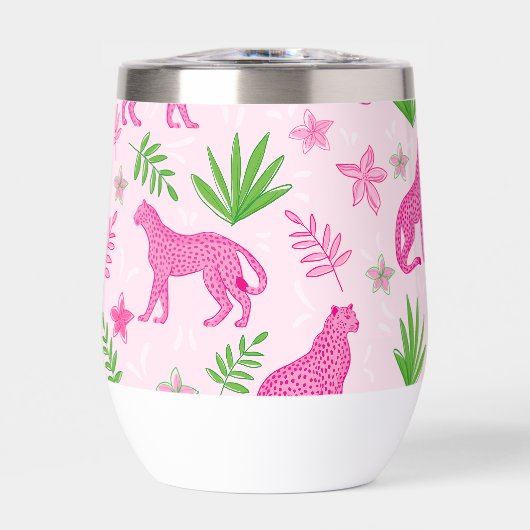 Roze Cheetah Roze Achtergrond (Voorkant)