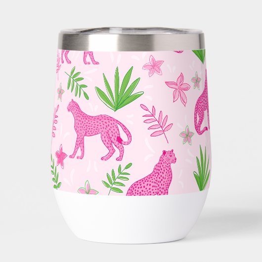 Roze Cheetah Roze Achtergrond (Achterkant)