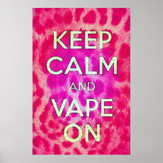 Roze Cheetah Vape Poster