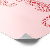 Roze Cheetah Wall Art Print, Trendy kunst aan de m Poster (Hoek)