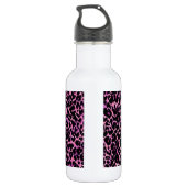 Roze Cheetah Waterfles (Achterkant)
