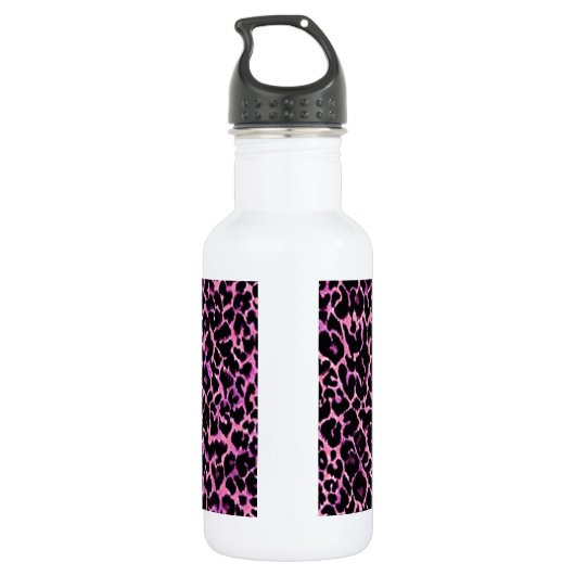 Roze Cheetah Waterfles (Achterkant)