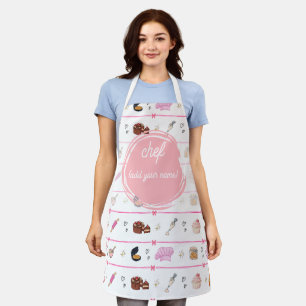 Roze Chef Bakken Schort Schattige Vintage Gebak