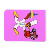 Roze Chef Ducky Kazoo Flexibele Fotomagneet Magneet (Horizontaal)