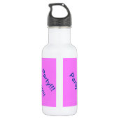 Roze Chef Ducky Verjaardag Waterfles (Achterkant)