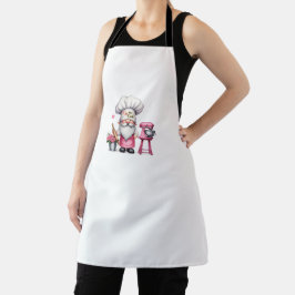 Roze chef-kok Gnome Kus de kok Schort
