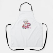 Roze chef-kok Gnome Kus de kok Schort (Voorkant)