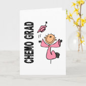 Roze CHEMO AFSTUDEERDER 1 (Borstkanker) Kaart (Gele Bloem)