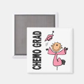 Roze CHEMO AFSTUDEERDER 1 (Borstkanker) Magneet (Voorkant / Achterkant)