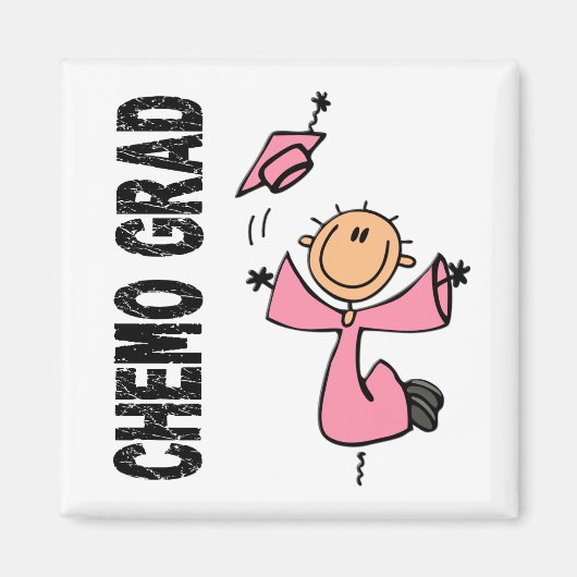Roze CHEMO AFSTUDEERDER 1 (Borstkanker) Magneet (Voorkant)