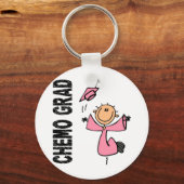 Roze CHEMO AFSTUDEERDER 1 (Borstkanker) Sleutelhanger (Voorkant)
