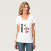 Roze CHEMO AFSTUDEERDER 1 (Borstkanker) T-shirt (Voorkant volledig)