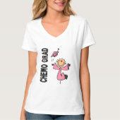 Roze CHEMO AFSTUDEERDER 1 (Borstkanker) T-shirt (Voorkant)