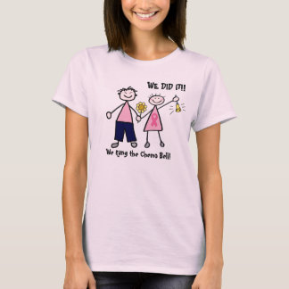 Roze chemo met ribbon Couple Ring the Bell T-shirt