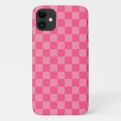 Roze cheque Case-Mate iPhone case (Achterkant)
