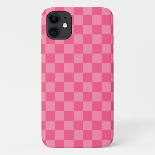 Roze cheque Case-Mate iPhone case (Achterkant)