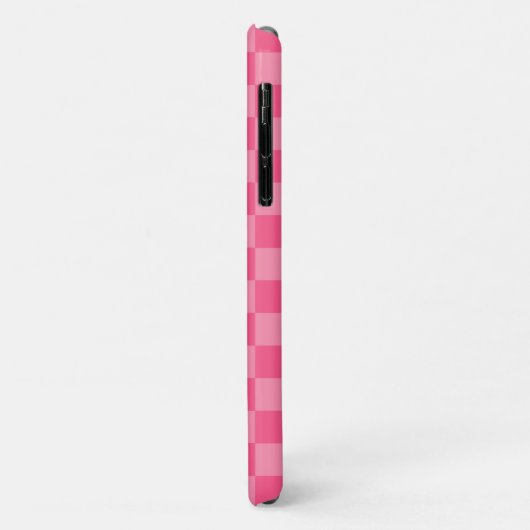 Roze cheque Case-Mate iPhone case (Achterkant/links)