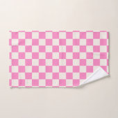 Roze cheque, Checkerboard Patroon, Gecontroleerd Bad Handdoek (Handdoek)