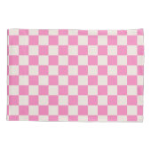 Roze cheque, Checkerboard Patroon, Gecontroleerd Kussensloop (Achterkant)