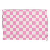 Roze cheque, Checkerboard Patroon, Gecontroleerd Kussensloop (Voorkant)