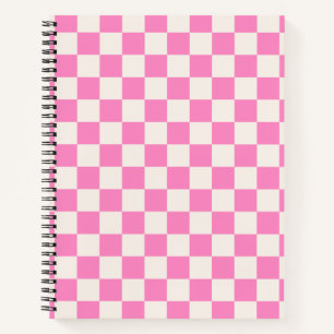 Roze cheque, Checkerboard Patroon, Gecontroleerd Notitieboek