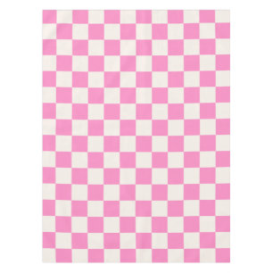 Roze cheque, Checkerboard Patroon, Gecontroleerd Tafelkleed
