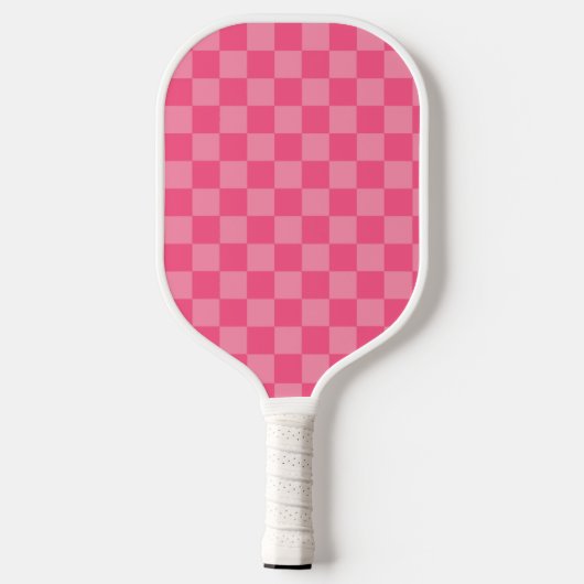Roze cheque pickleball paddle (Achterkant)
