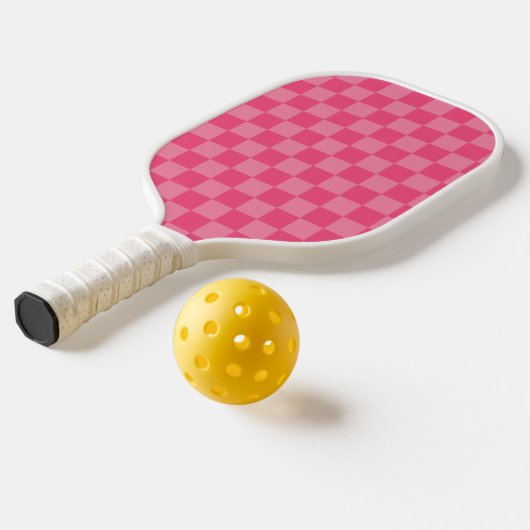 Roze cheque pickleball paddle (Laag 2)