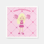 roze chere-elfleestenkorrel - Aangepaste verjaard Servet (Voorkant)
