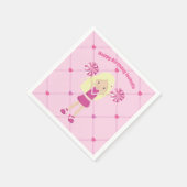 roze chere-elfleestenkorrel - Aangepaste verjaard Servet (Hoek)