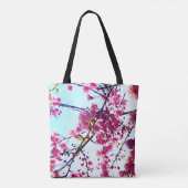 Roze Cherry-bloesems - monogrammen Tote Bag (Achterkant)