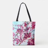 Roze Cherry-bloesems - monogrammen Tote Bag (Achterkant)