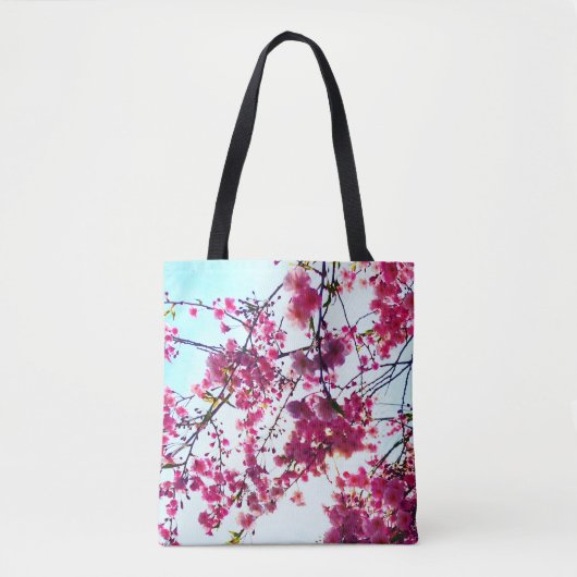Roze Cherry-bloesems Tote Bag (Voorkant)