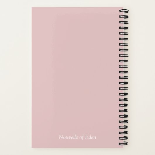 Roze Cherry Blosbezems Notitieboek van 5,5 x 8,5 i (Achterkant)