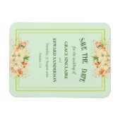 Roze Cherry Blosbezems, sparen de datum Magneet (Horizontaal)