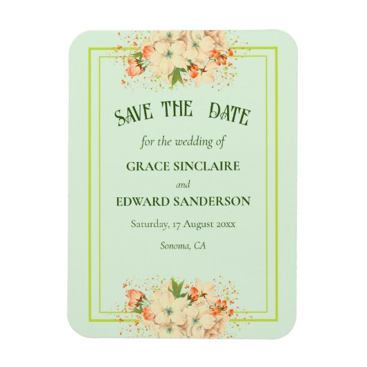 Roze Cherry Blosbezems, sparen de datum Magneet (Verticaal)