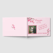 Roze Cherry Blossom Afstuderen Guest Book Gastenboek (Volledig)